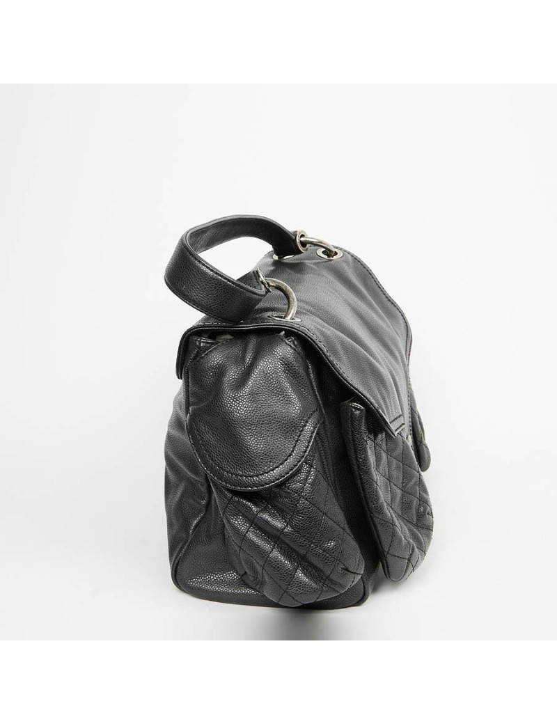 Sac CHANEL épaule noir cuir de veau caviar