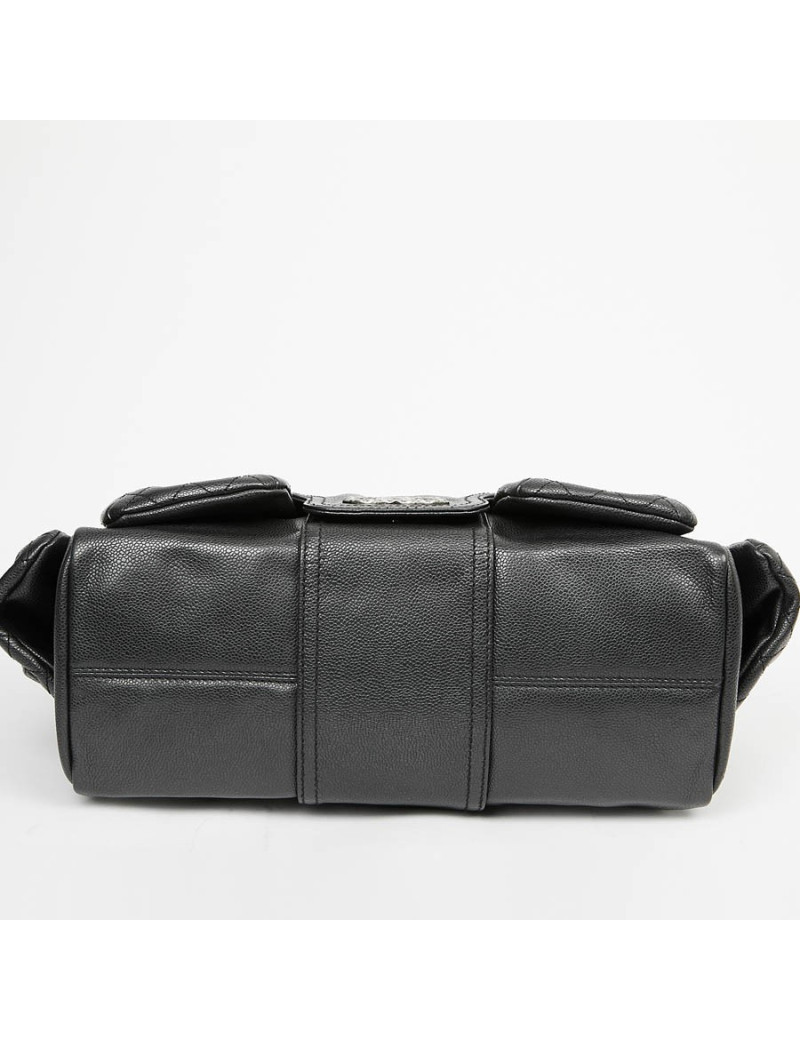 Sac CHANEL épaule noir cuir de veau caviar