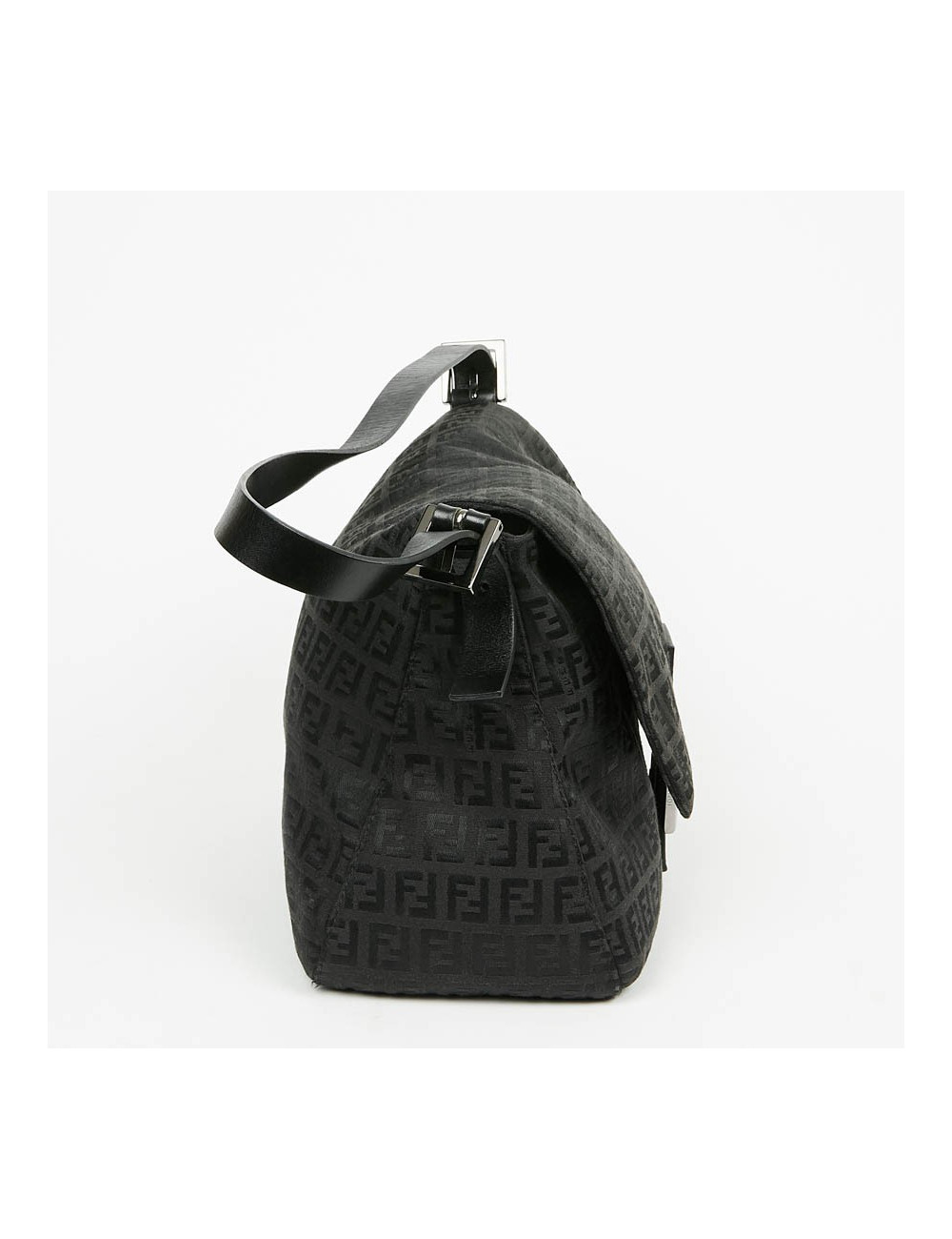 Sac FENDI Mamma toile monogramme noire