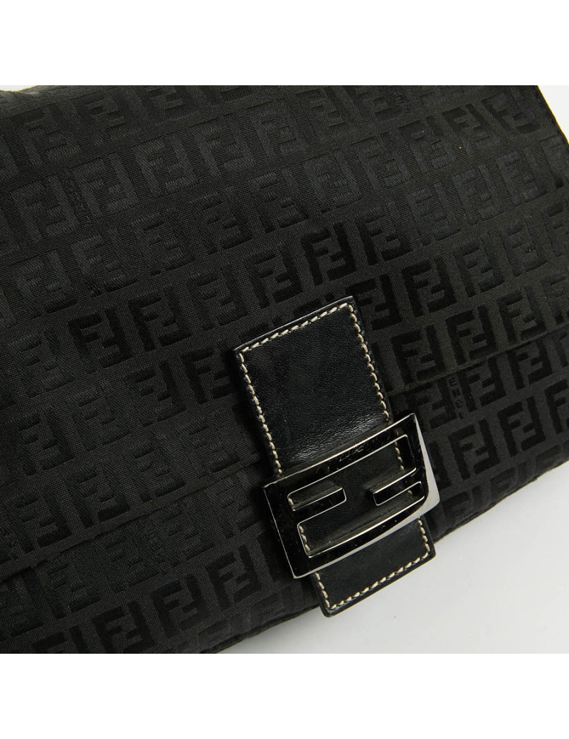 Sac FENDI Mamma toile monogramme noire
