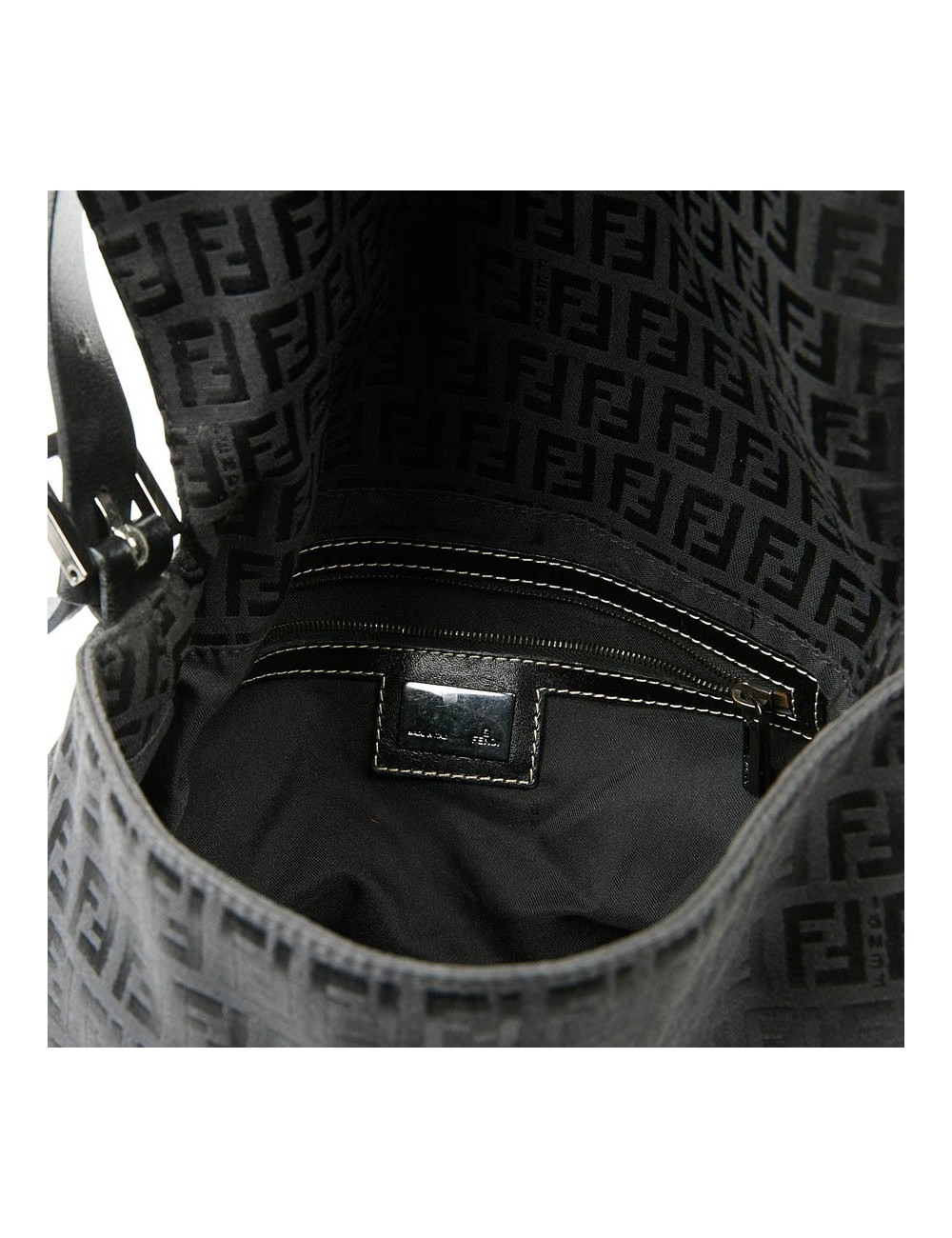 Sac FENDI Mamma toile monogramme noire