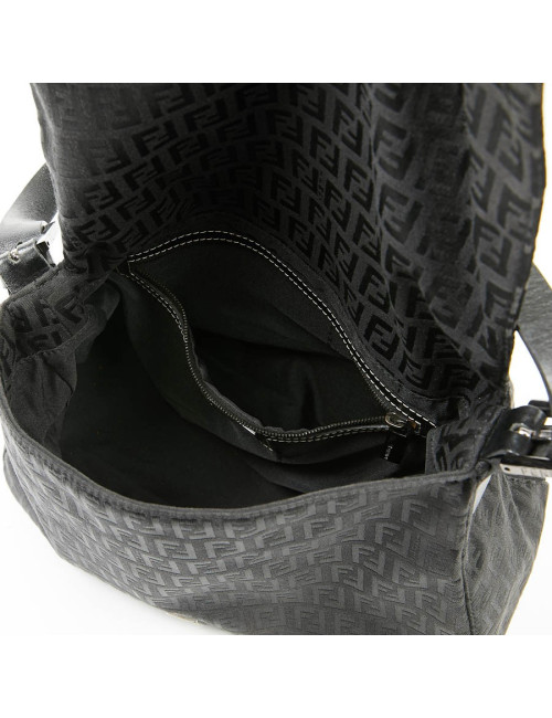 Sac FENDI Mamma toile monogramme noire