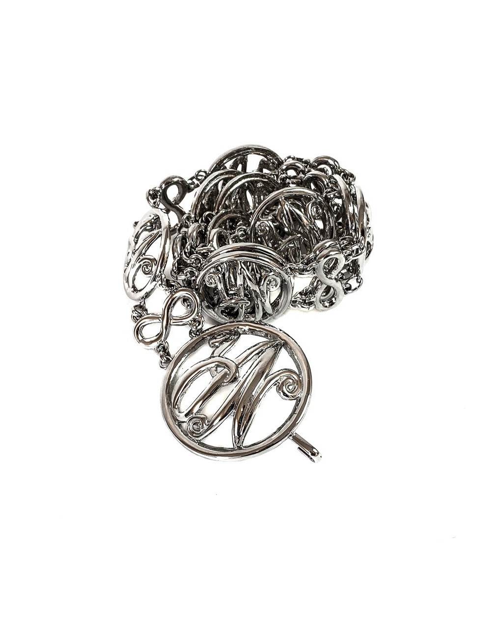 NINA RICCI silver metal belt