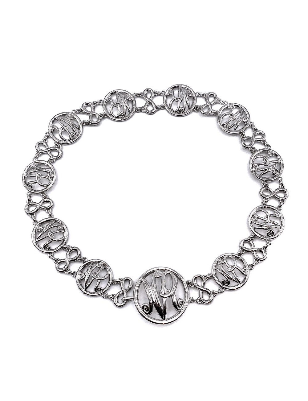 NINA RICCI silver metal belt