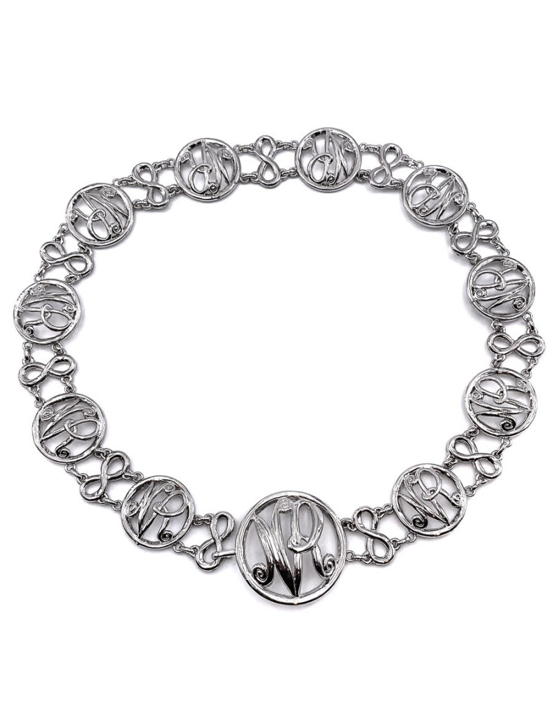 NINA RICCI silver metal belt