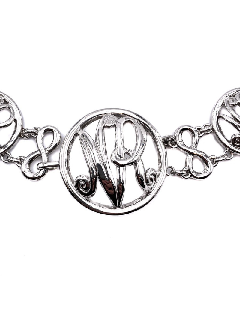 NINA RICCI silver metal belt