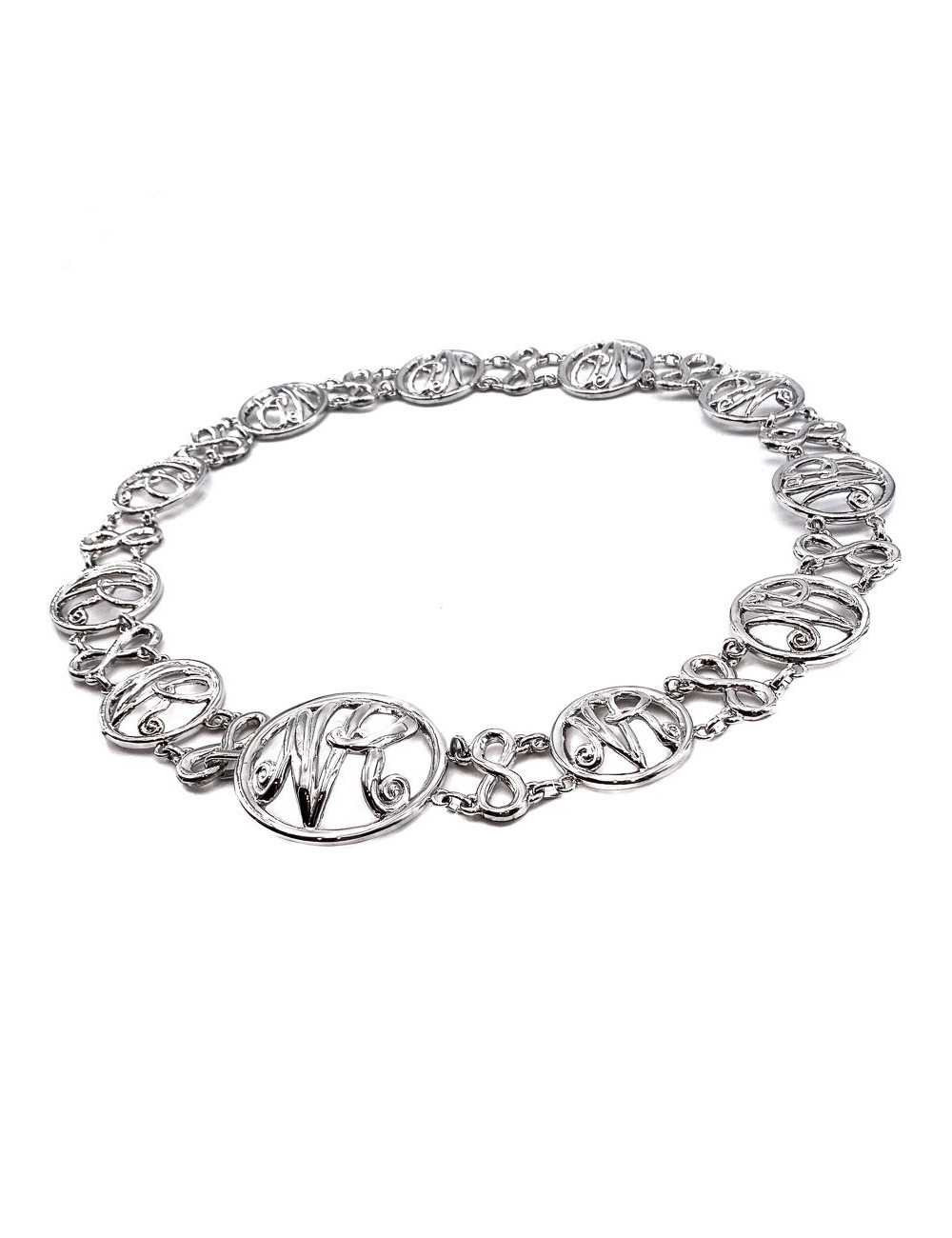 NINA RICCI silver metal belt