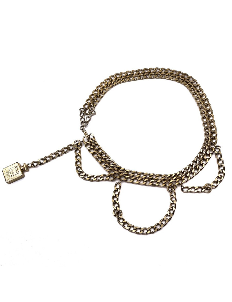 Ceinture CHANEL flacon Coco doré