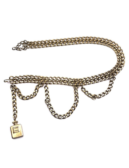 Ceinture CHANEL flacon Coco doré