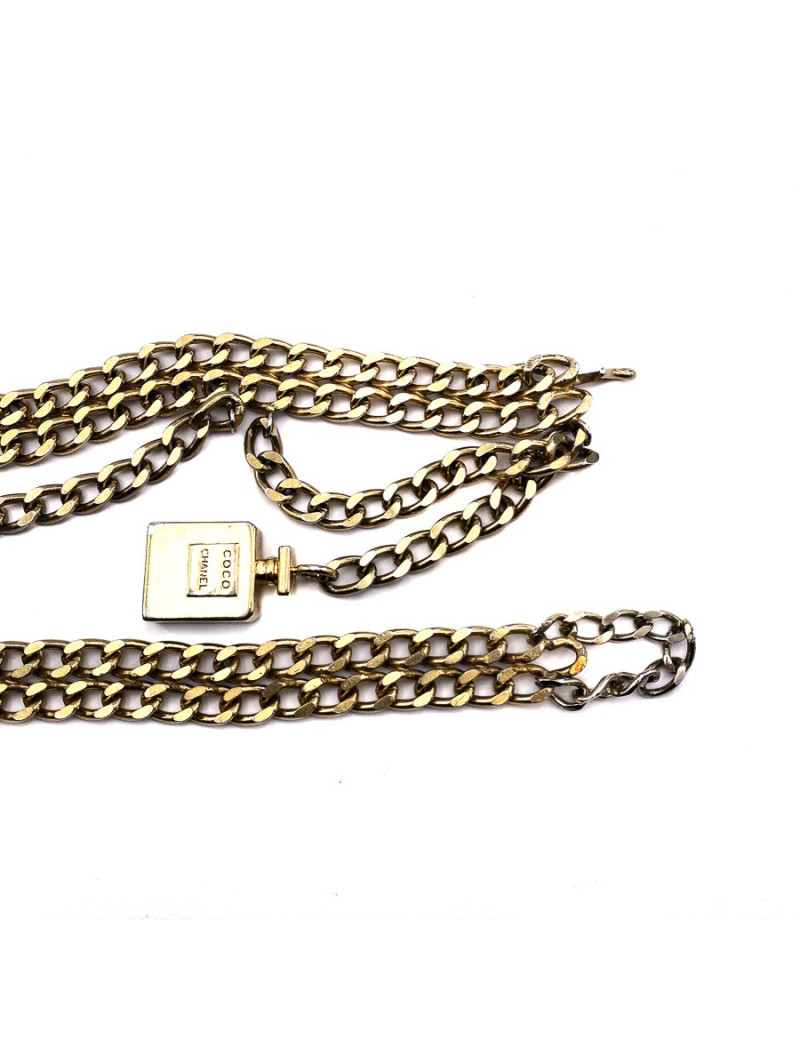 Ceinture CHANEL flacon Coco doré