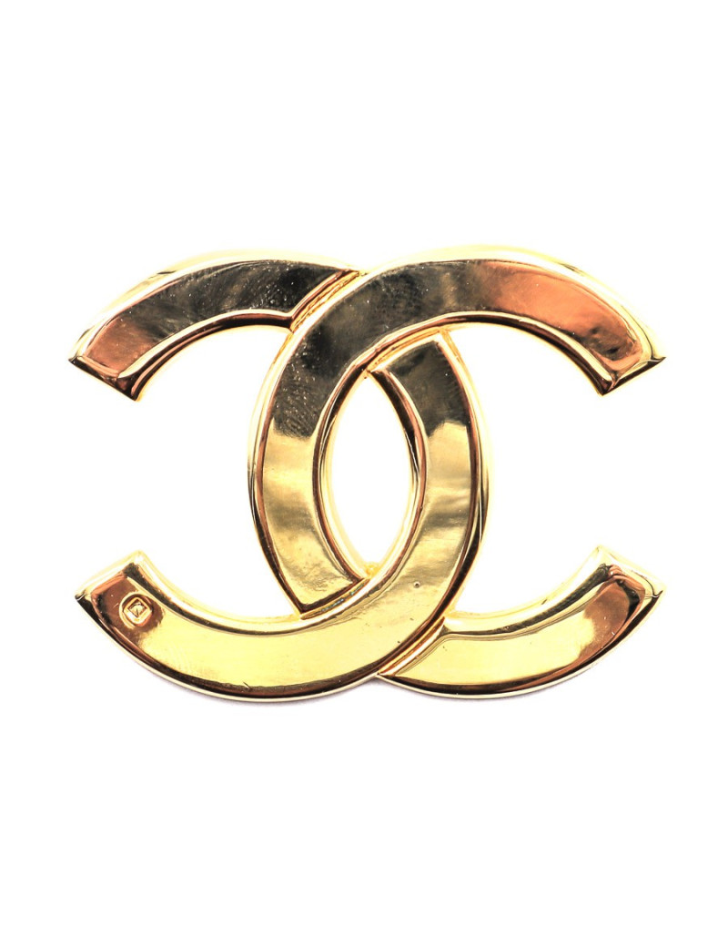 Broche CC CHANEL dorée vintage