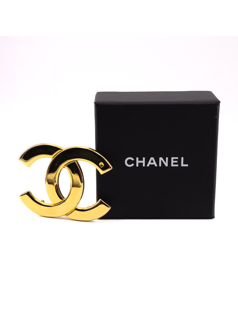 CHANEL CC Broche dorée