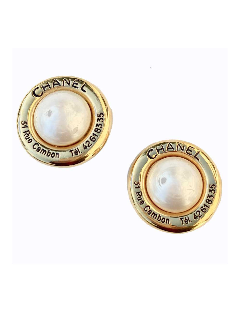 BO rondes vintage CHANEL 