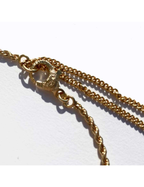 Chanel Necklace golden pearl beads