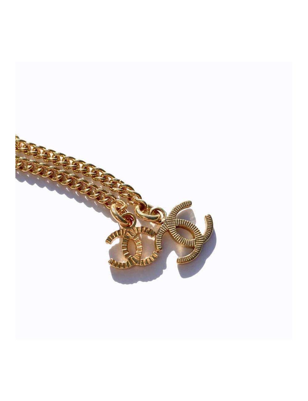 Chanel Necklace golden pearl beads