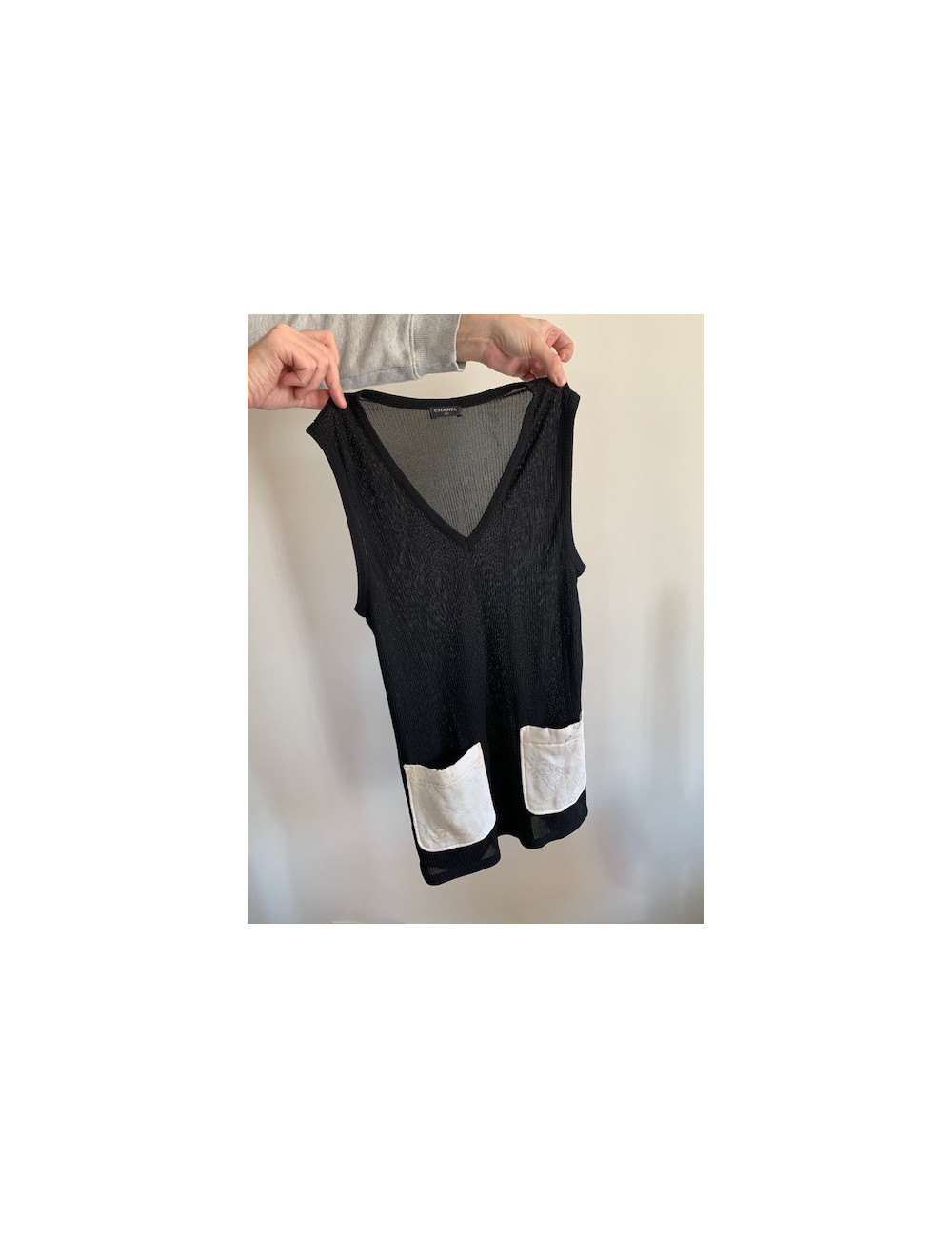 Débardeur CHANEL bicolore