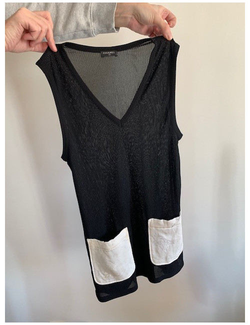 Débardeur CHANEL bicolore