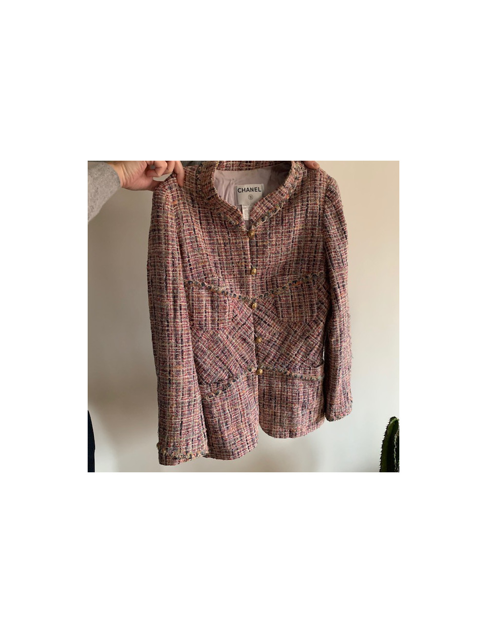 Veste T44 CHANEL tweed multicolore