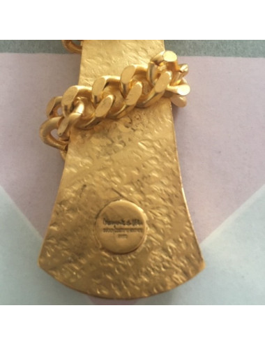 MARGUERITE DE VALOIS chained gilded cross necklace 2