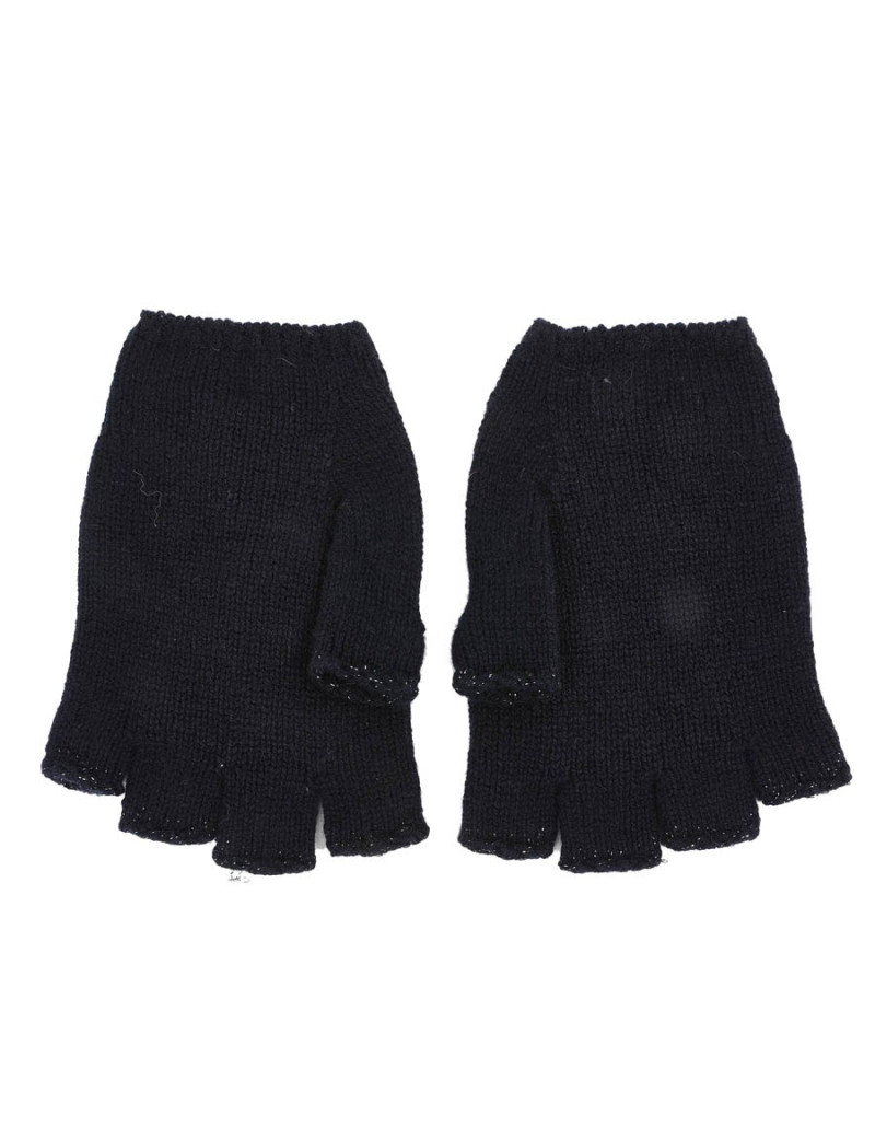 Mitaines CHANEL cachemire bleu marine