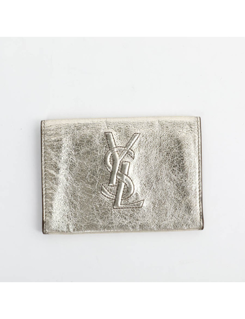 Porte- monnaie YSL SAINT LAURENT cuir doré