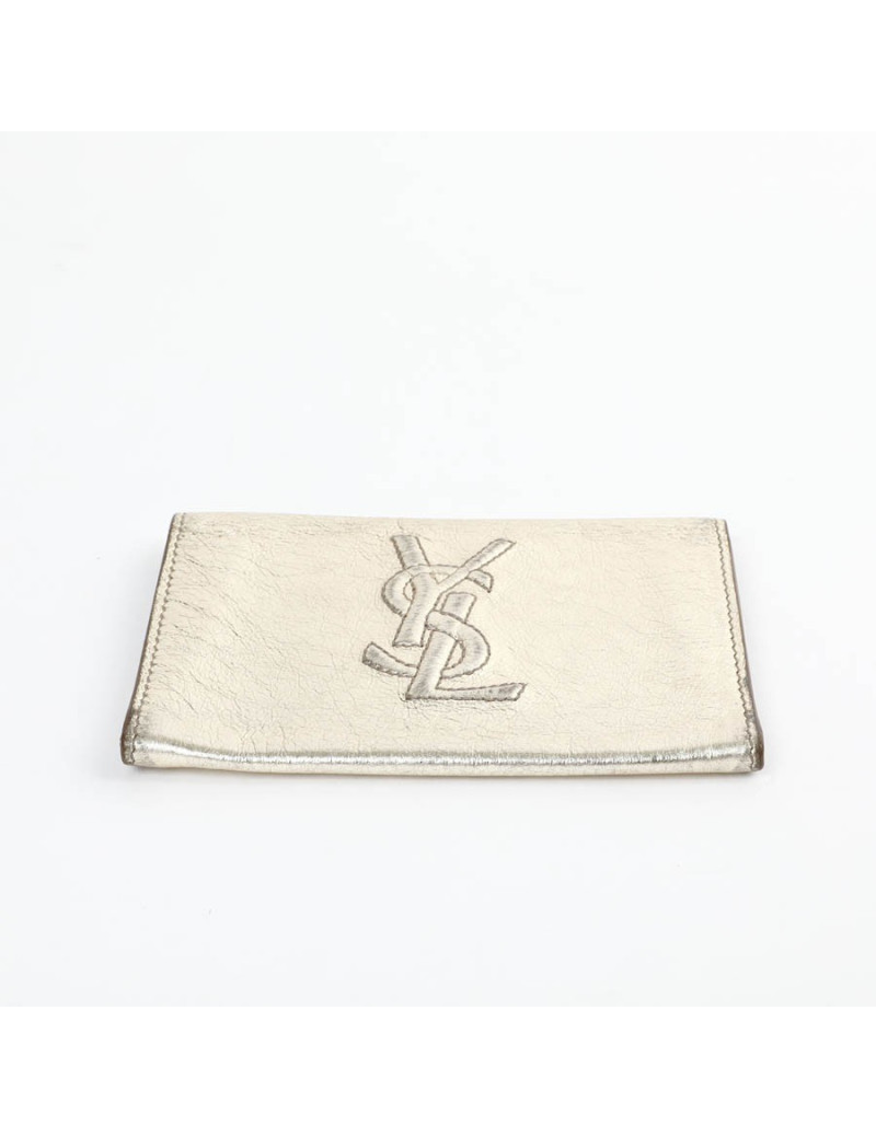 Porte- monnaie YSL SAINT LAURENT cuir doré