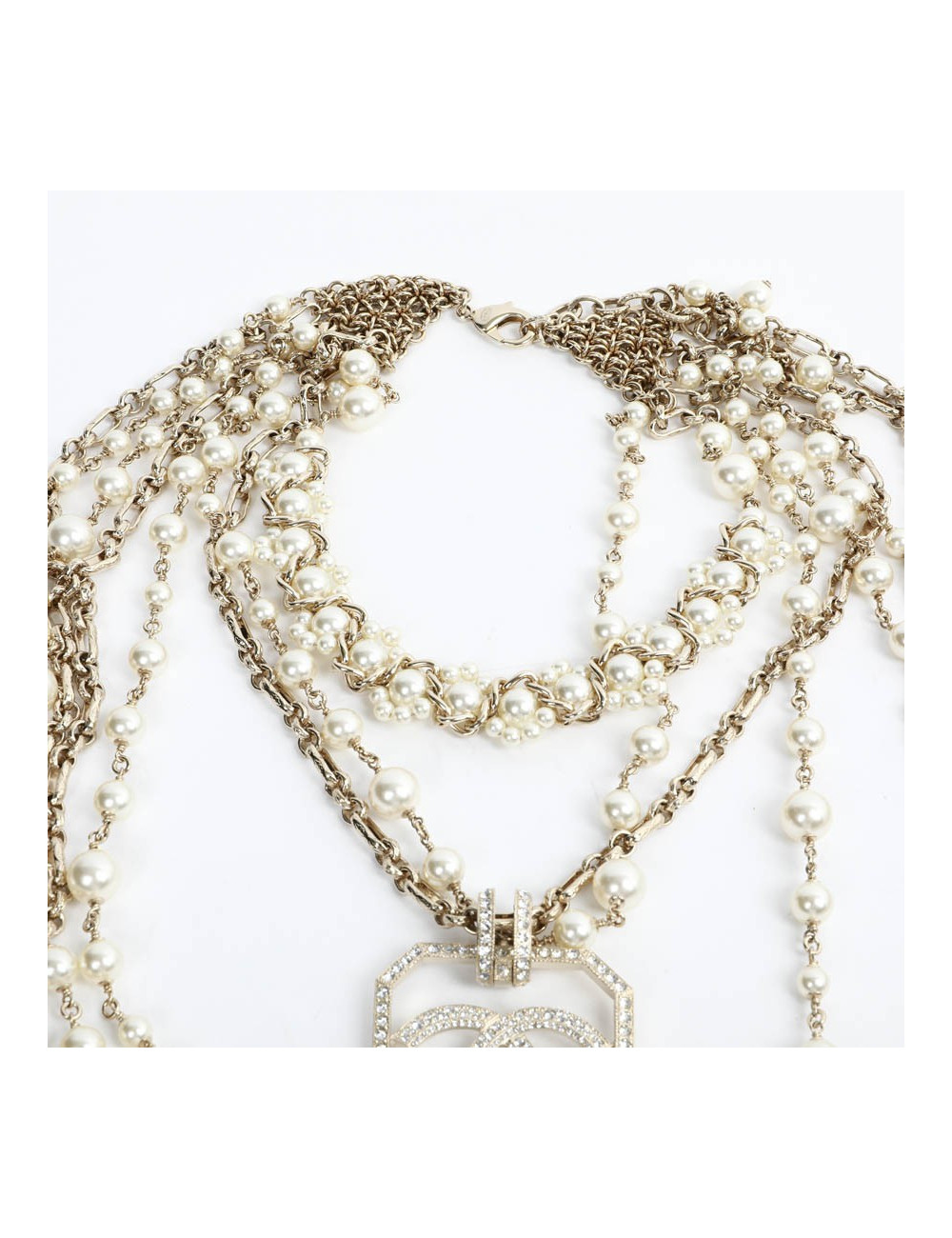 CHANEL Sautoir 5 rangs pendentif