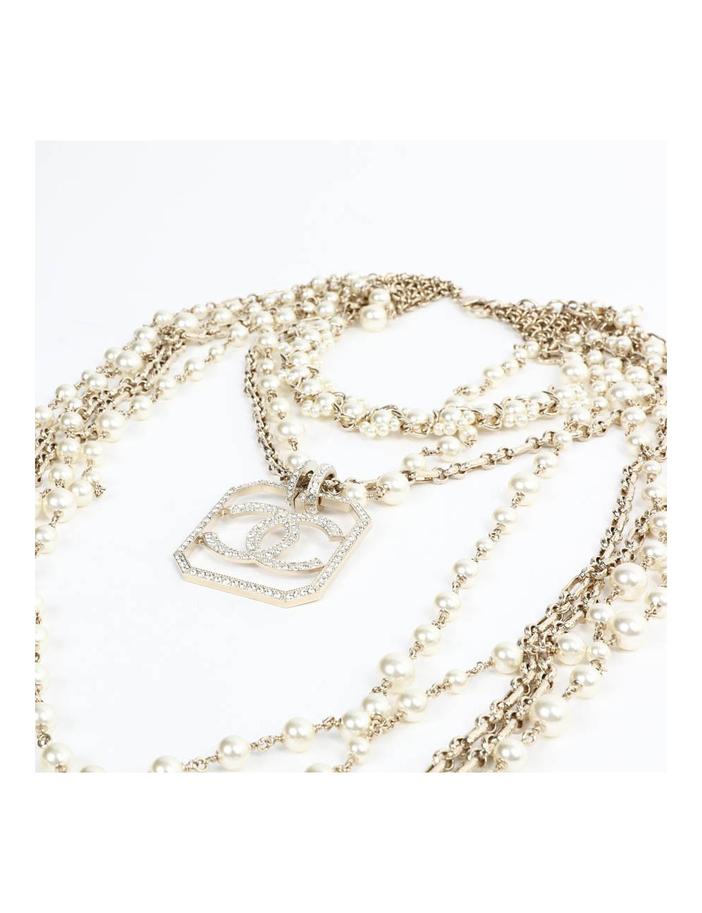 CHANEL Sautoir 5 rangs pendentif