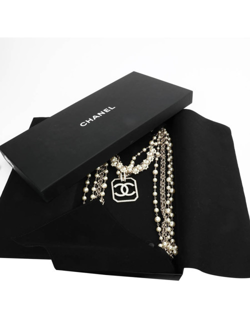 CHANEL Sautoir 5 rangs pendentif