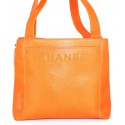 CHANEL leather bag orange