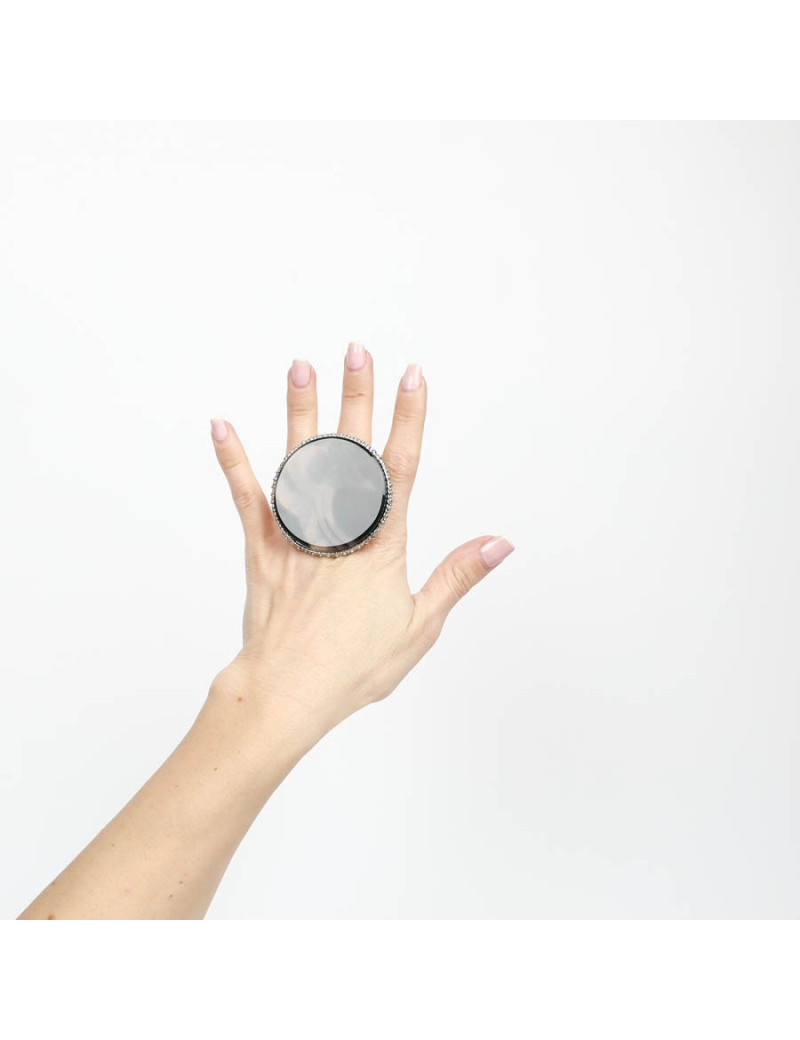 Bague ronde CHANEL pierre