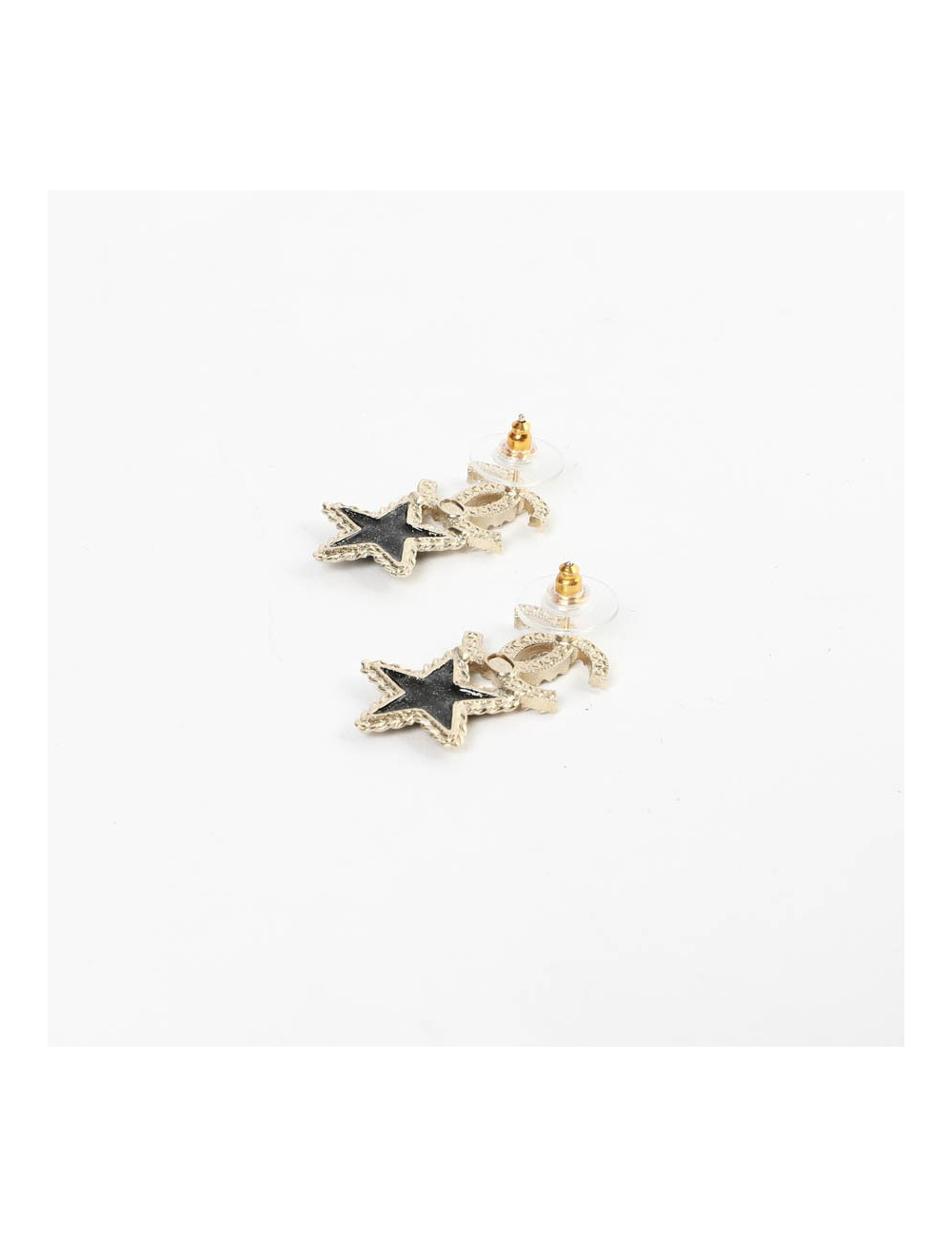 CHANEL clous d'oreille étoiles