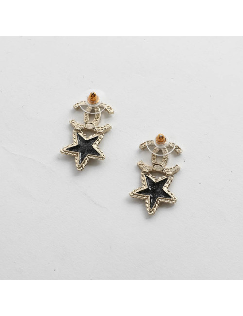 CHANEL clous d'oreille étoiles