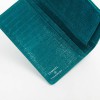 Portefeuille CHANEL en tissu turquoise irisé