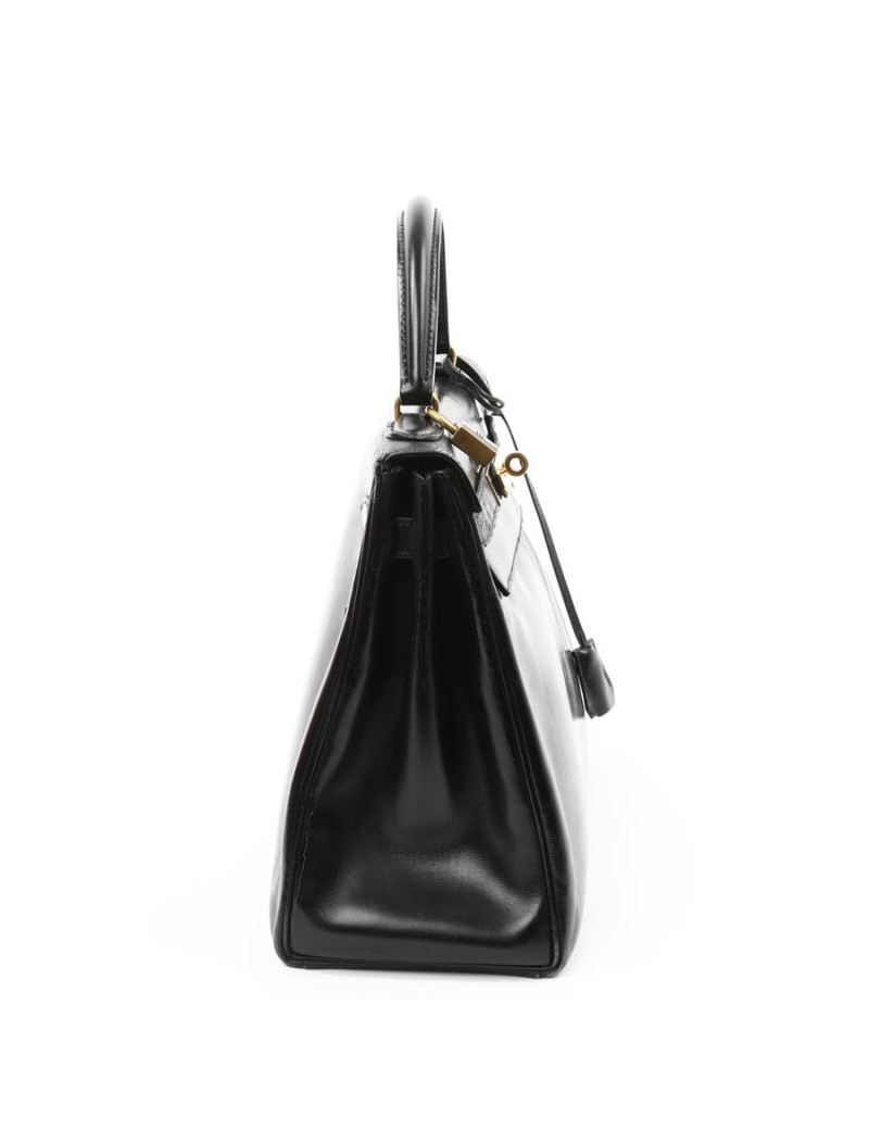 Kelly 32 HERMES box noir Vintage