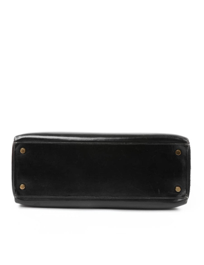 Kelly 32 HERMES box noir Vintage