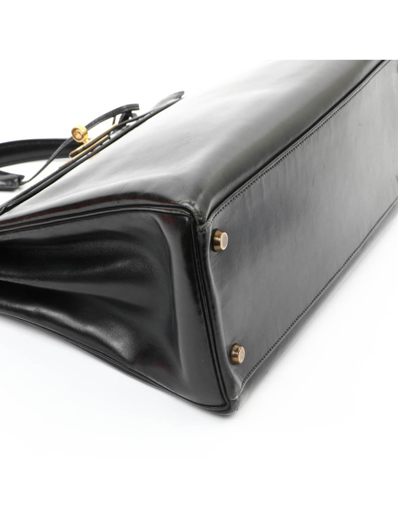 Kelly 32 HERMES box noir Vintage