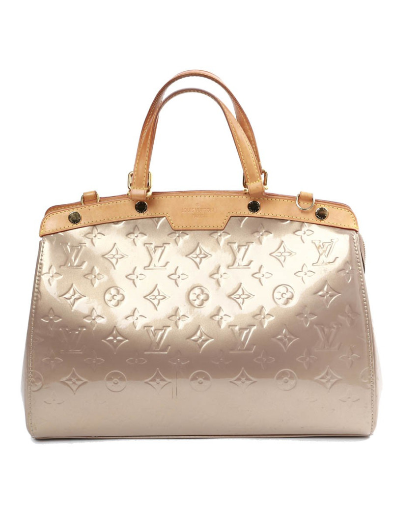 Sac Bréa LOUIS VUITTON cuir verni beige