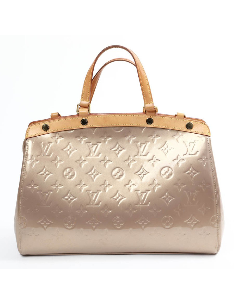 Sac Bréa LOUIS VUITTON cuir verni beige