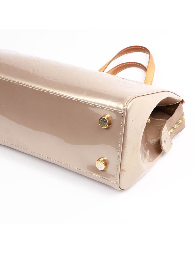 Sac Bréa LOUIS VUITTON cuir verni beige