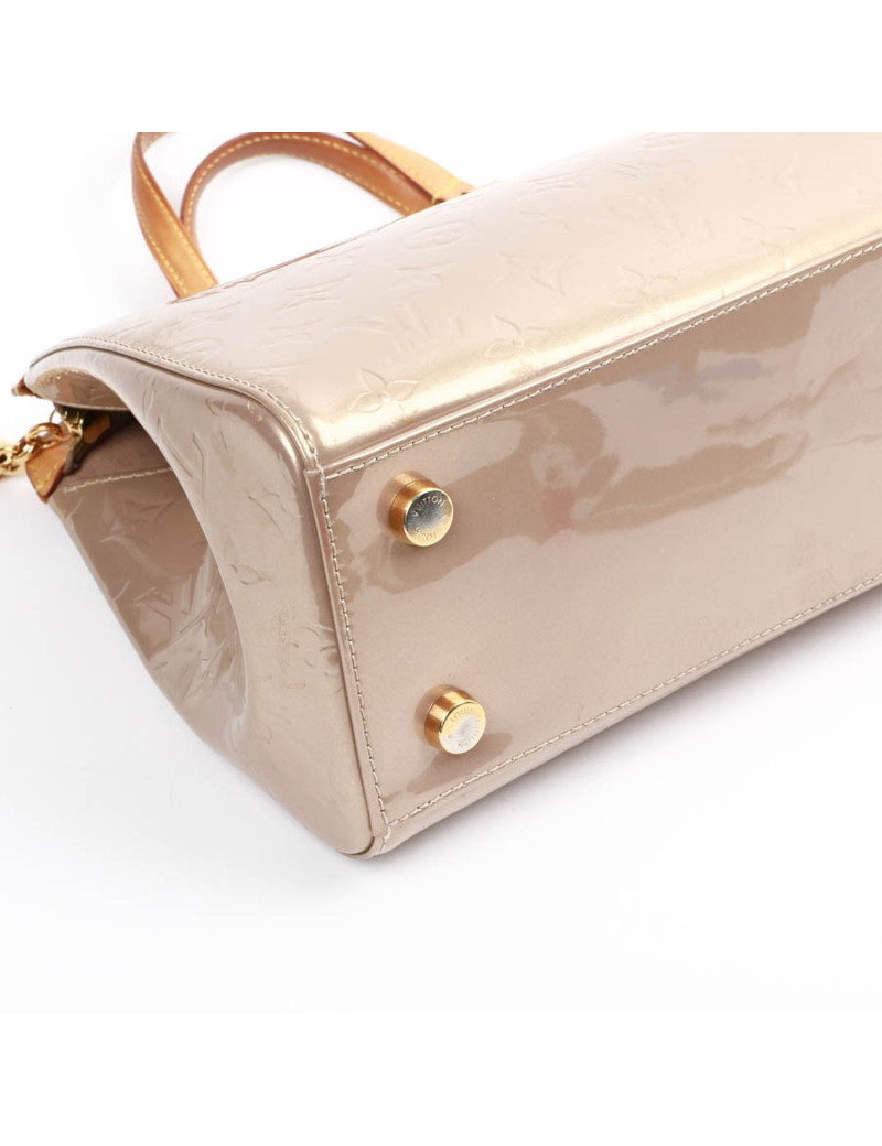 Sac Bréa LOUIS VUITTON cuir verni beige