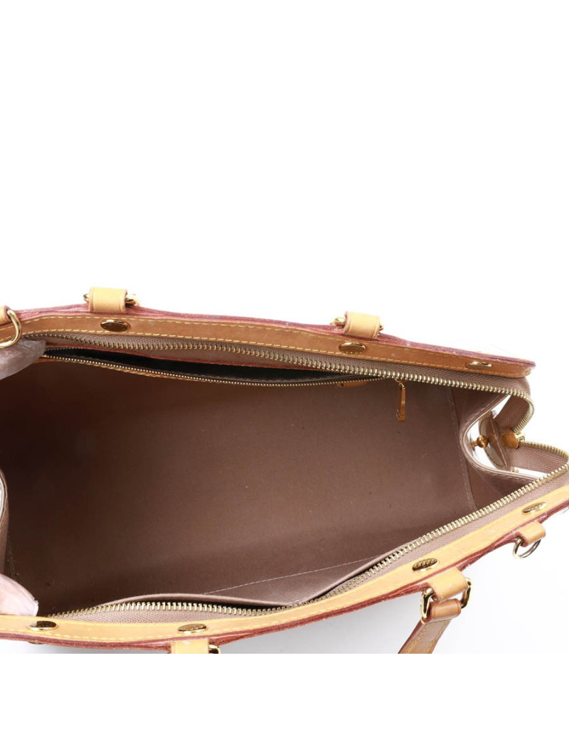 Sac Bréa LOUIS VUITTON cuir verni beige
