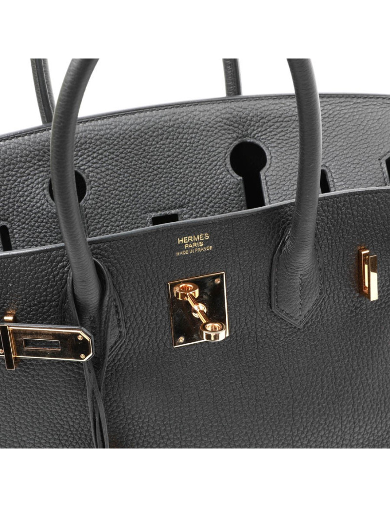Birkin 30 HERMES cuir Togo noir