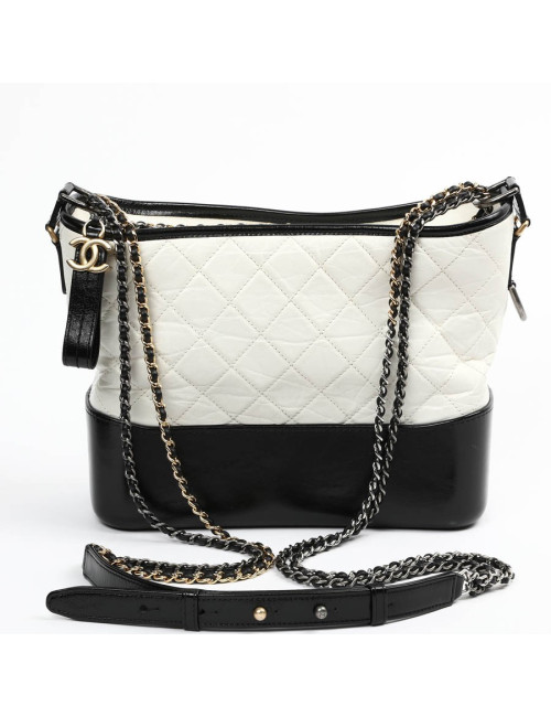 Sac CHANEL Gabrielle bicolore blanc et noir