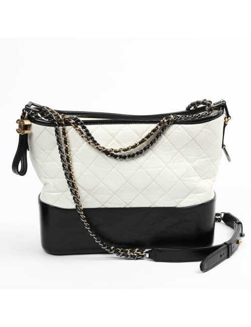 Sac CHANEL Gabrielle bicolore blanc et noir