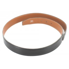 HERMES belt leather black box (without buckle)
