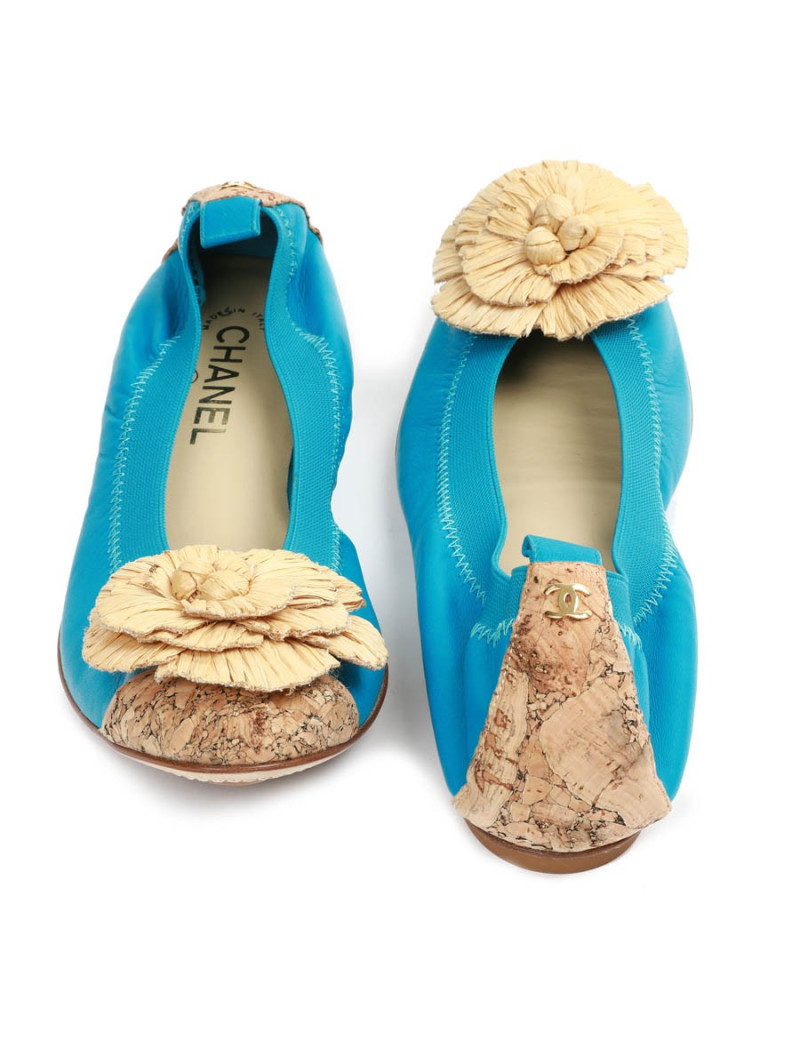 Ballerines CHANEL bicolore T39,5