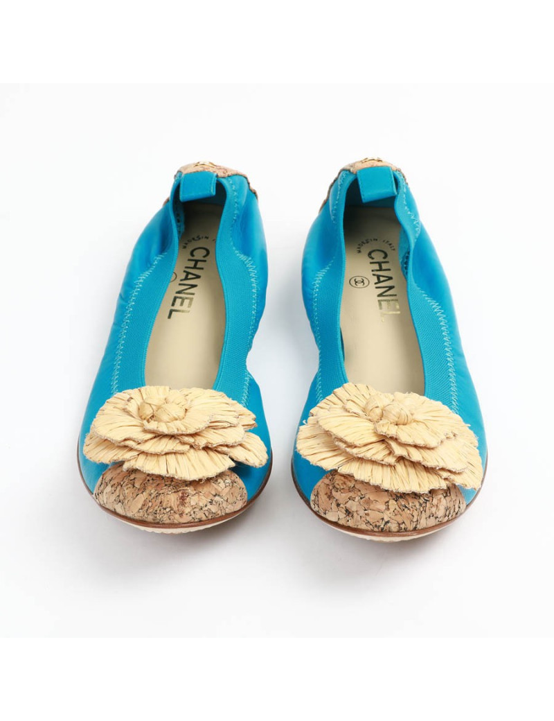 Ballerines CHANEL bicolore T39,5