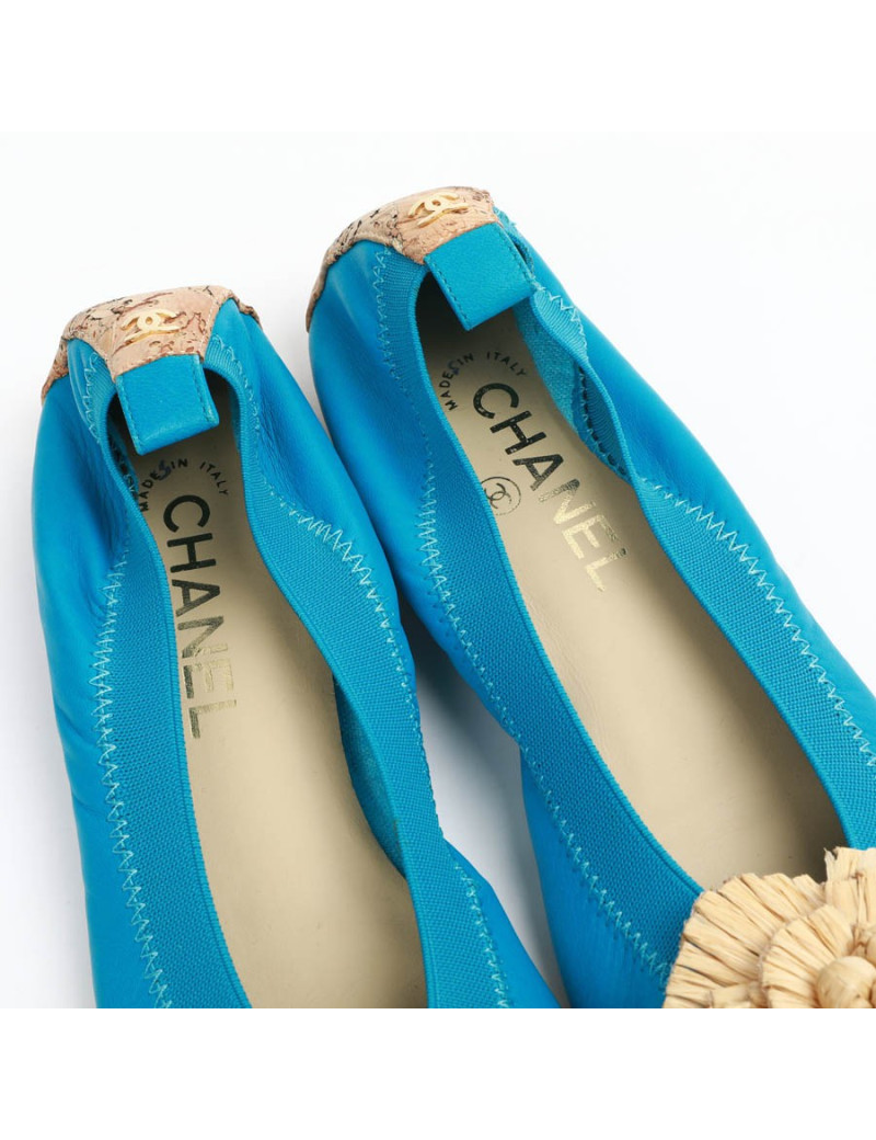 Ballerines CHANEL bicolore T39,5
