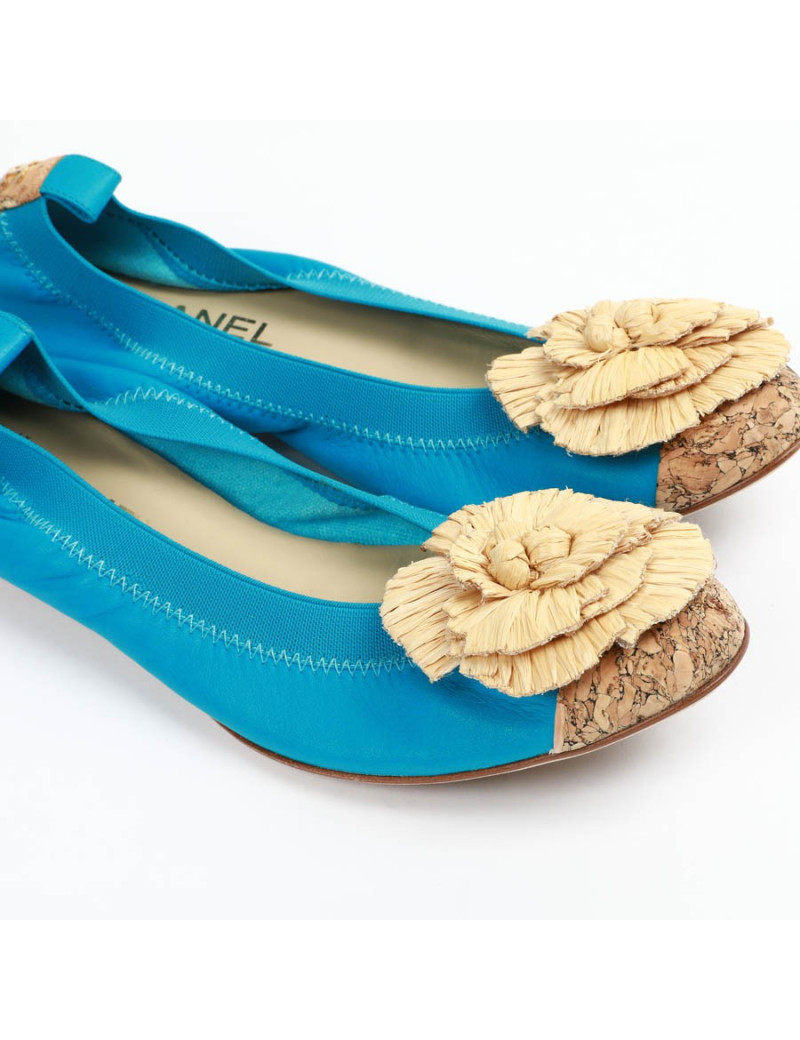 Ballerines CHANEL bicolore T39,5